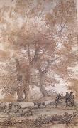 Claude Lorrain Trees,Figures,and sheep (mk17) oil painting reproduction